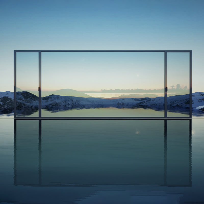 Tiandong Doors and Windows' Lizun Extreme 80 Hidden sash window, 2.5mm aviation aluminum narrow frame, panoramic view, German Vihagen hardware, uniform design both inside and out