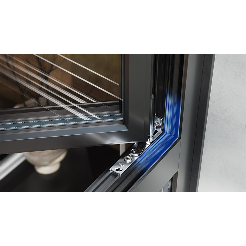 Tiandong Doors and Windows' Litun Borderless 85 seamless welded window is integrally formed without any gaps, with a thickness of 2.5mm aviation aluminum and German WEHAG hardware rounded corner protection