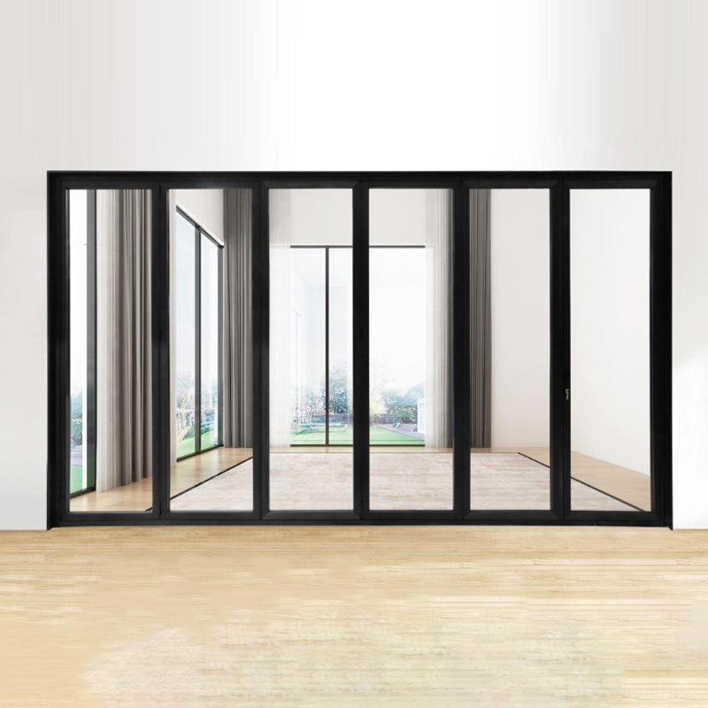 Tiandong Doors and Windows Pinshu 75 folding door with inner rail design, German Teno Wind thermal insulation strip, 6mm tempered glass anti-pinching balcony door