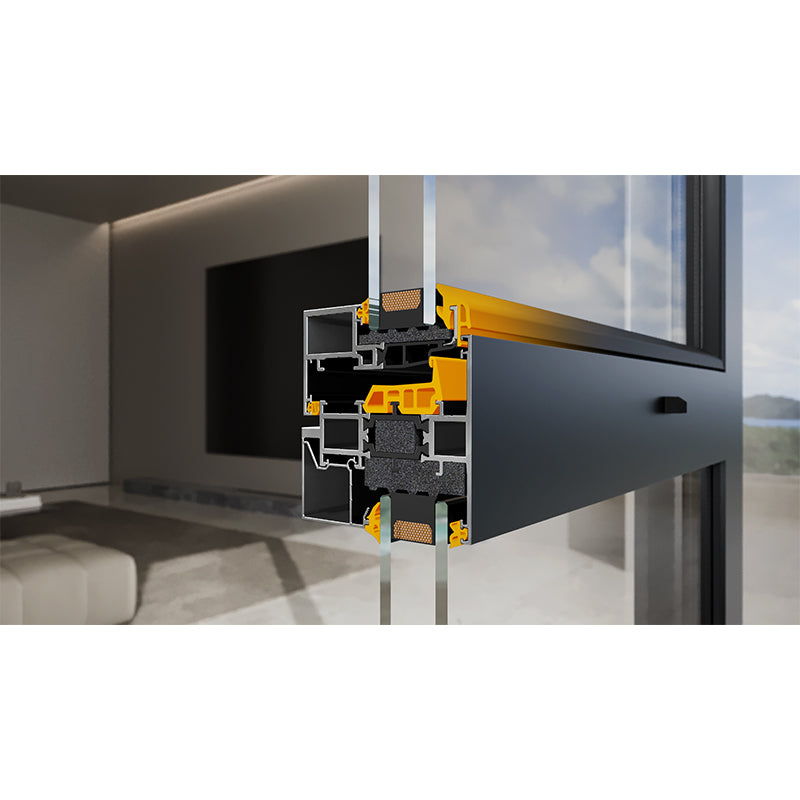 Tiandong Doors and Windows' Lizun Extreme 80 Hidden sash window, 2.5mm aviation aluminum narrow frame, panoramic view, German Vihagen hardware, uniform design both inside and out